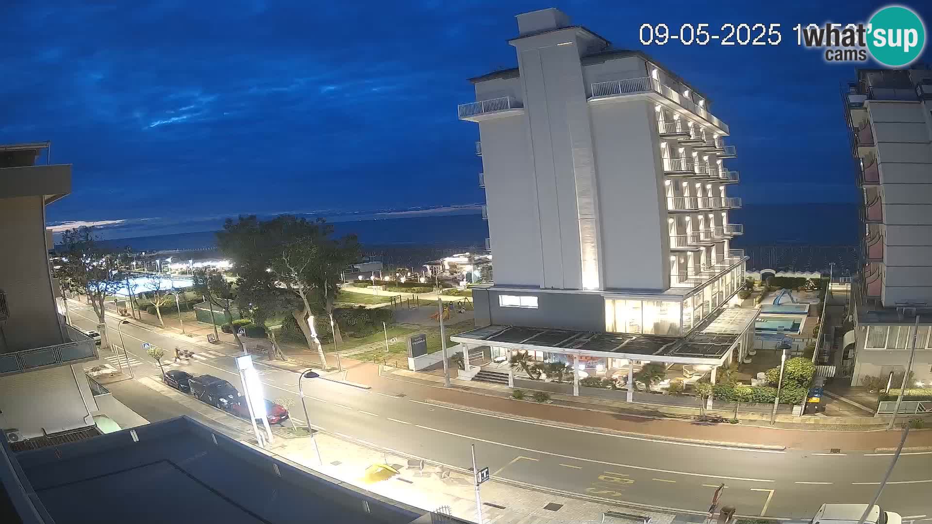 Riccione web kamera plaža i vrtovi La Malfa – plaža Bagni Oreste 115