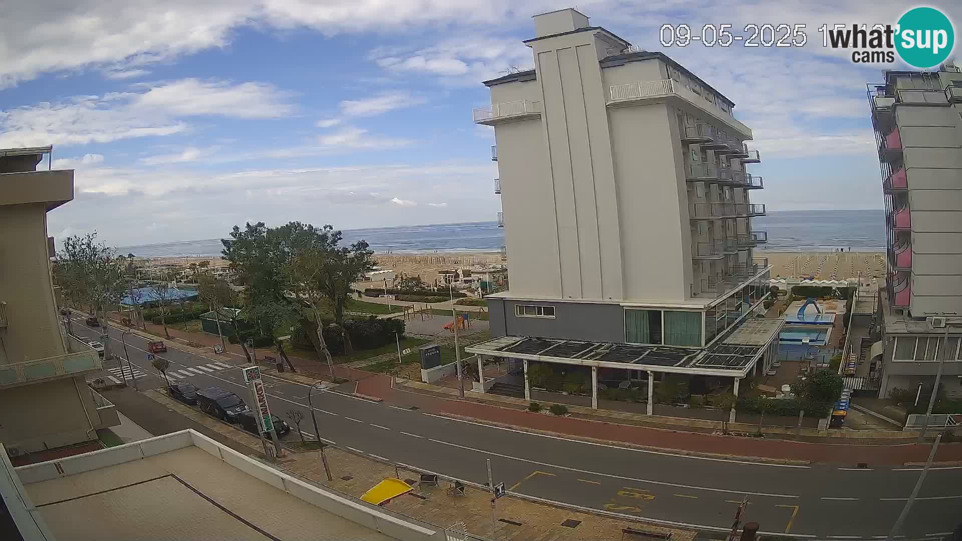 Plaža s spletno kamero Riccione in vrtovi La Malfa – plaža Bagni Oreste 115