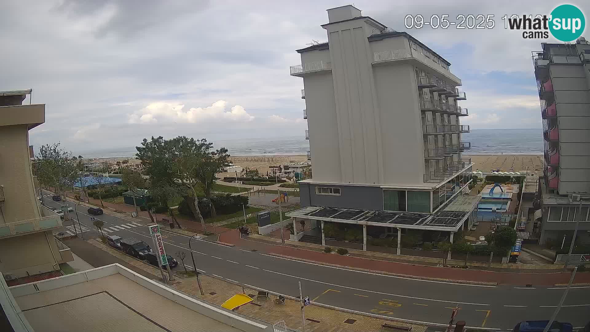 Riccione web kamera plaža i vrtovi La Malfa – plaža Bagni Oreste 115