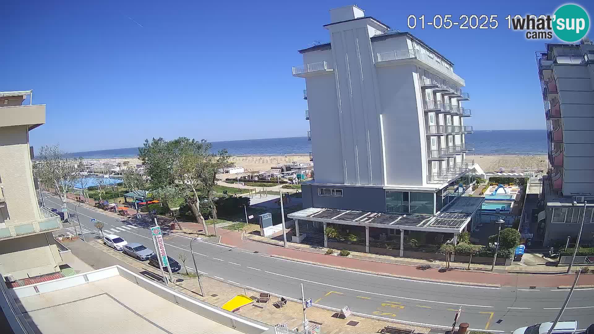 Riccione webcam plage et jardins La Malfa – Bagni Oreste plage 115
