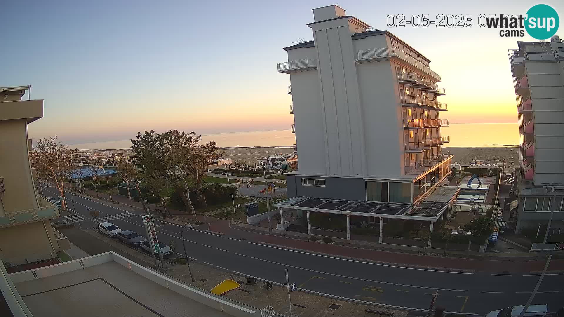 Riccione webcam playa y jardines La Malfa – Playa Bagni Oreste 115