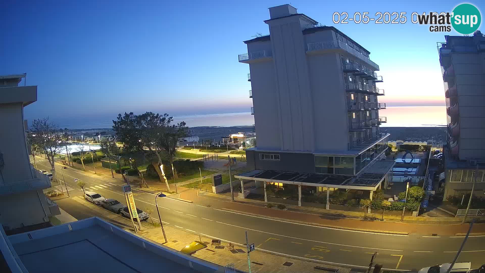 Riccione webcam plage et jardins La Malfa – Bagni Oreste plage 115