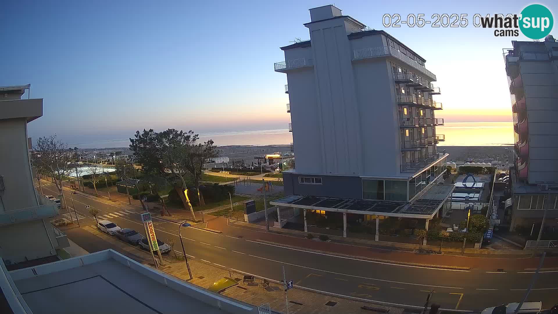 Riccione webcam plage et jardins La Malfa – Bagni Oreste plage 115