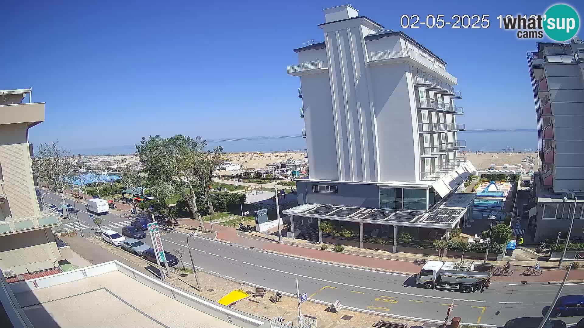 Riccione webcam playa y jardines La Malfa – Playa Bagni Oreste 115