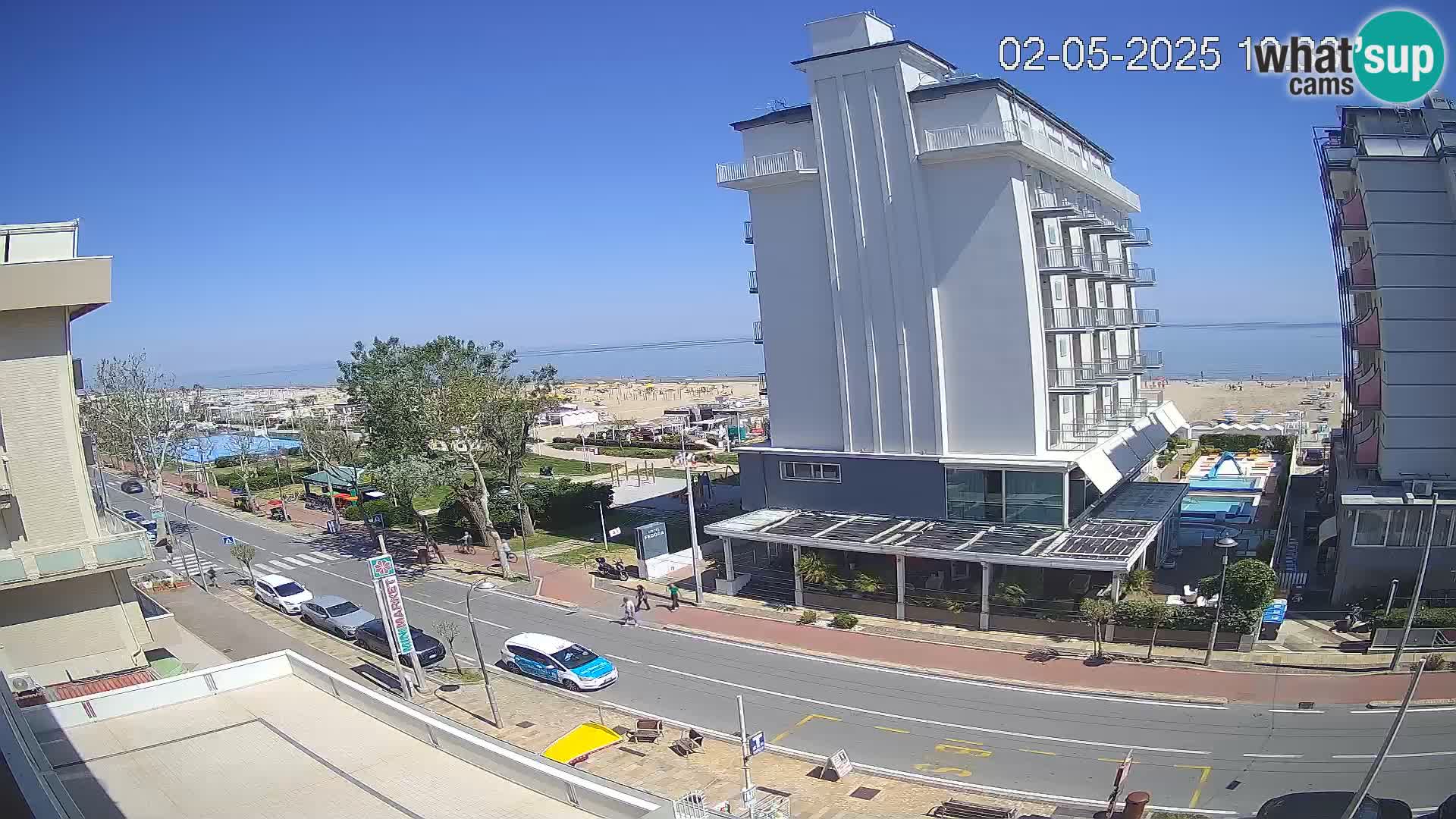 Riccione webcam playa y jardines La Malfa – Playa Bagni Oreste 115