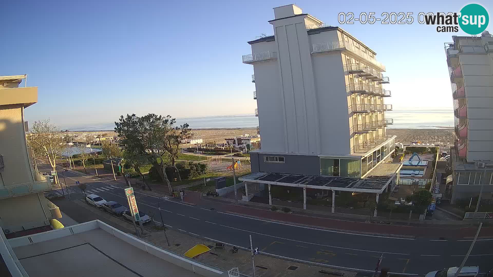 Riccione web kamera plaža i vrtovi La Malfa – plaža Bagni Oreste 115