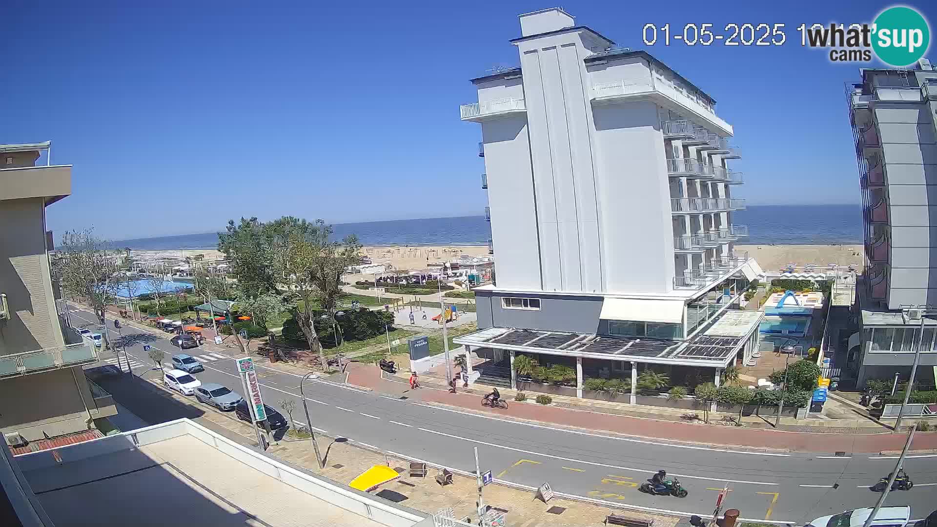 Riccione webcam spiaggia e giardini La Malfa – Bagni Oreste spiaggia 115