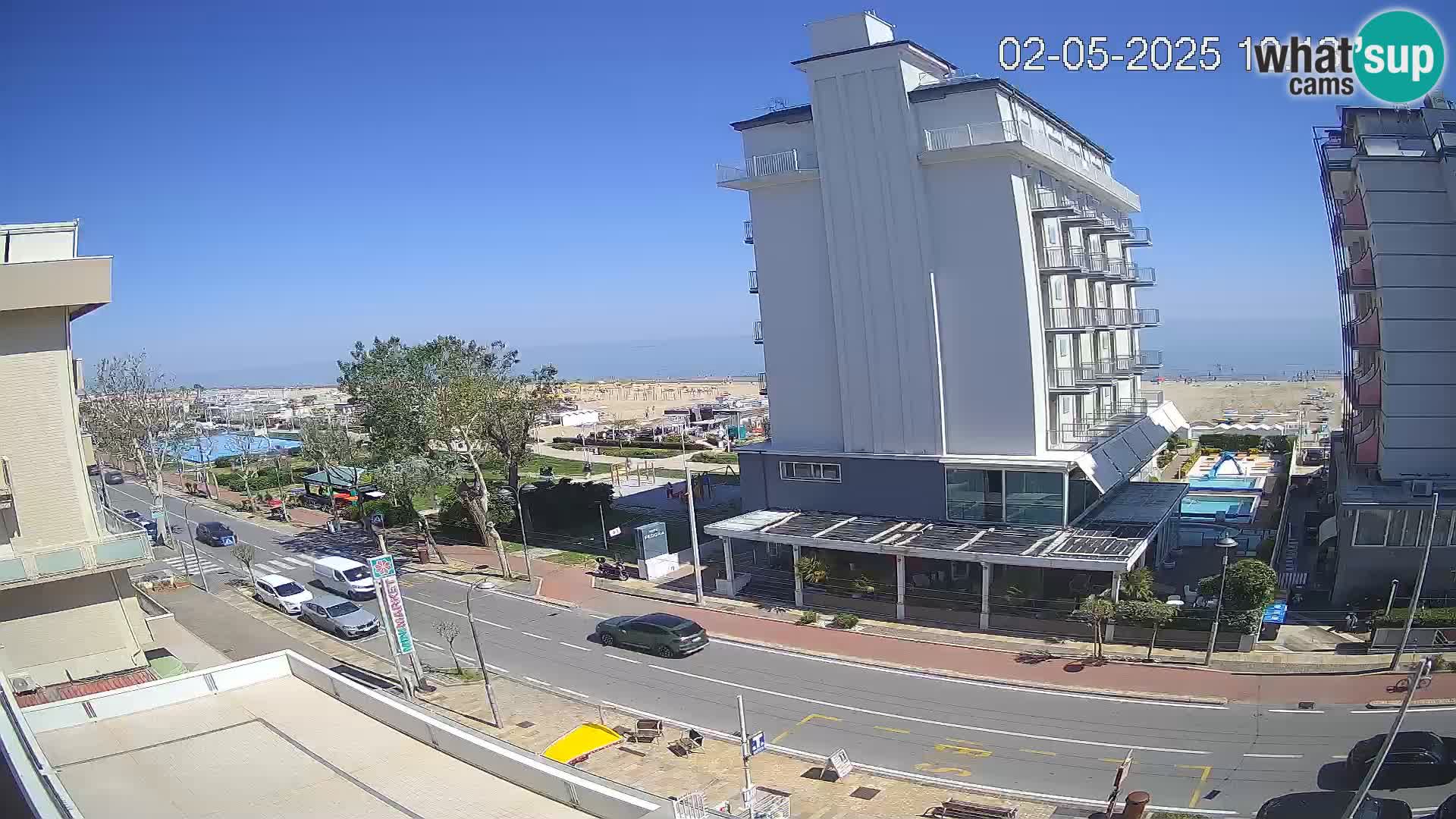 Riccione webcam plage et jardins La Malfa – Bagni Oreste plage 115