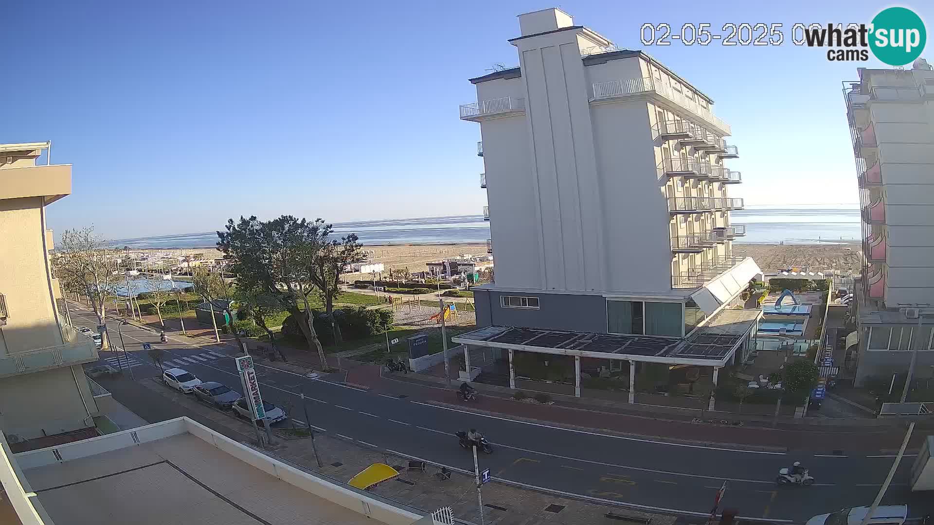 Riccione webcam plage et jardins La Malfa – Bagni Oreste plage 115