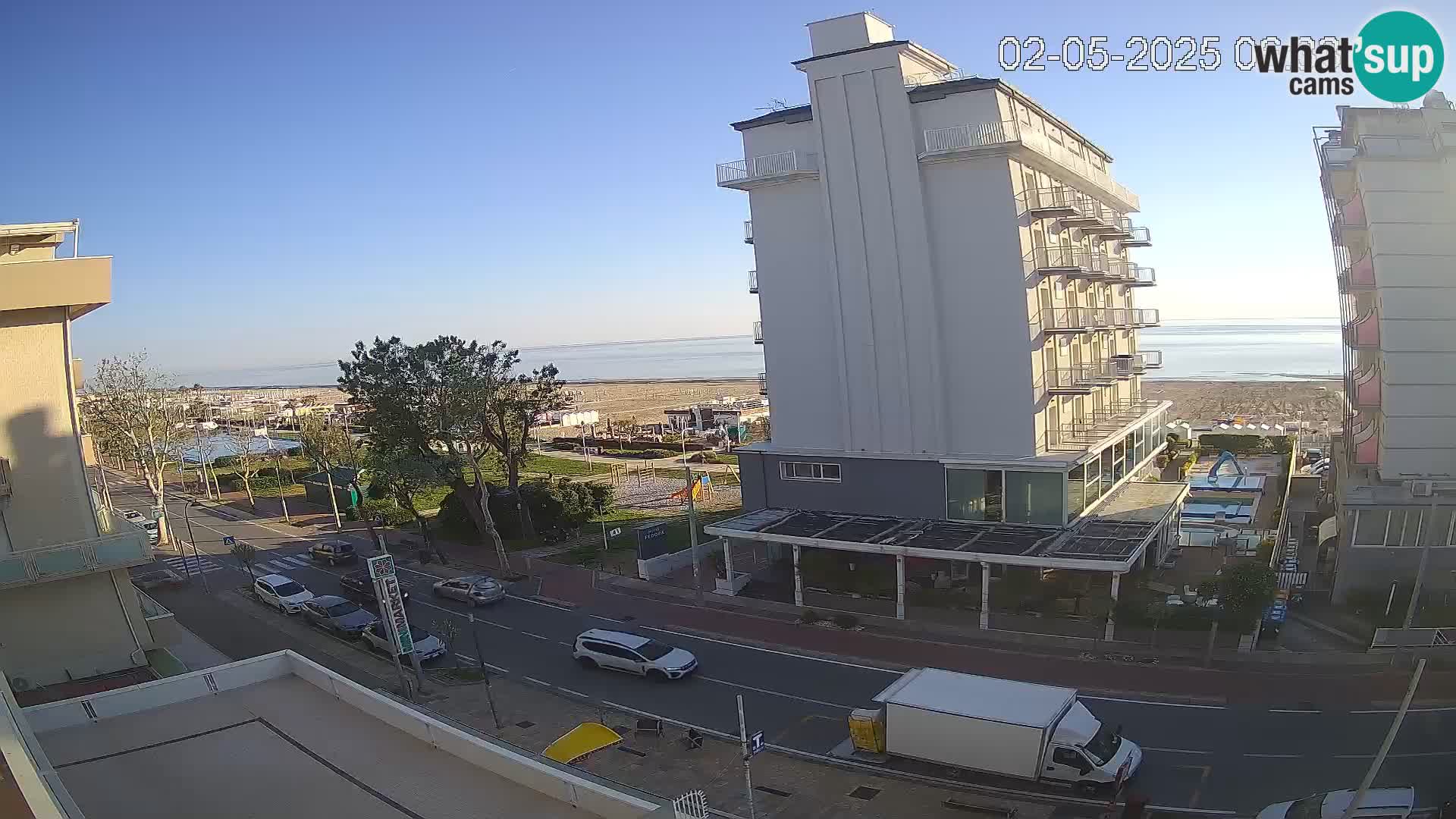 Riccione webcam playa y jardines La Malfa – Playa Bagni Oreste 115