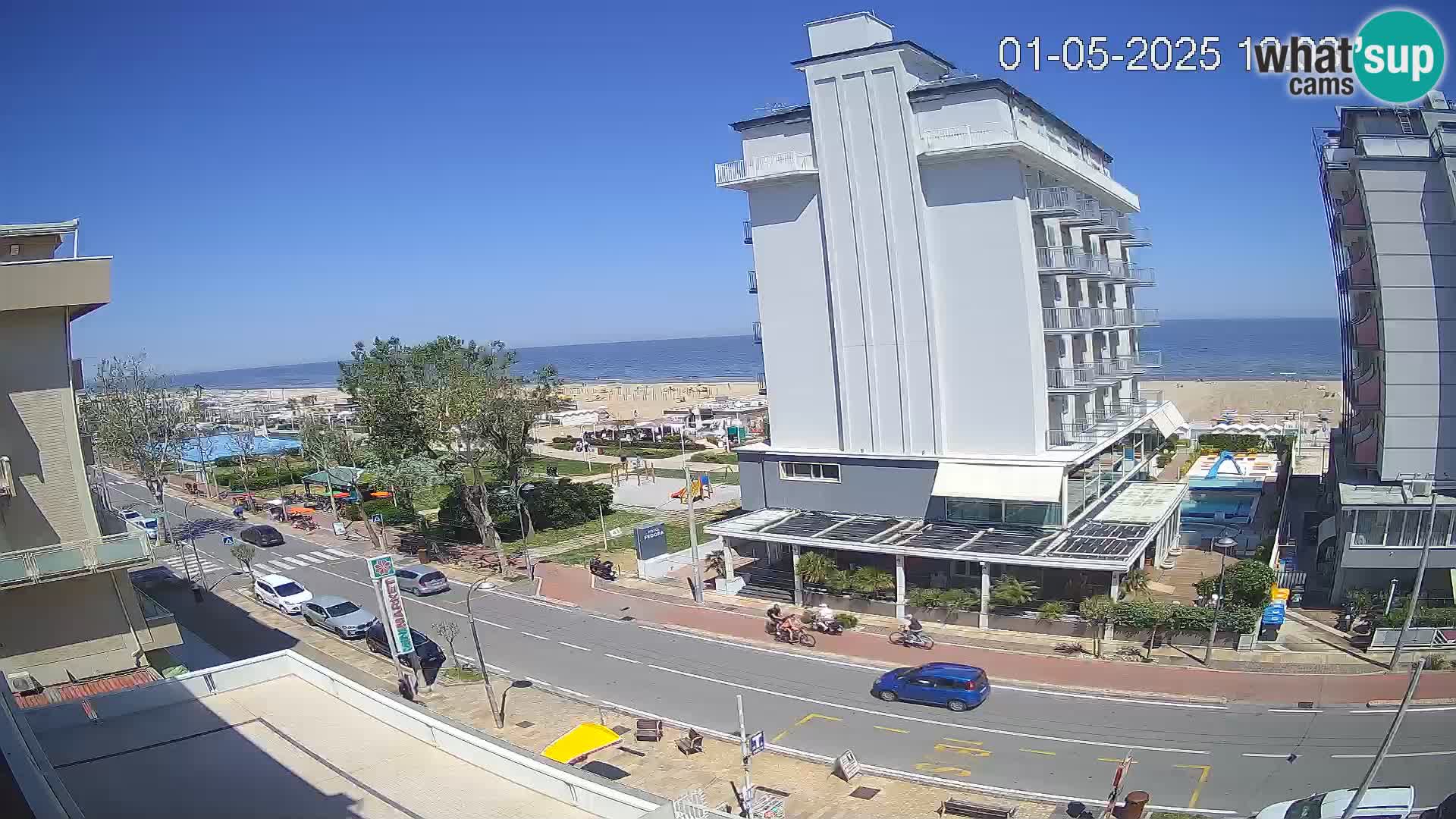 Riccione webcam plage et jardins La Malfa – Bagni Oreste plage 115