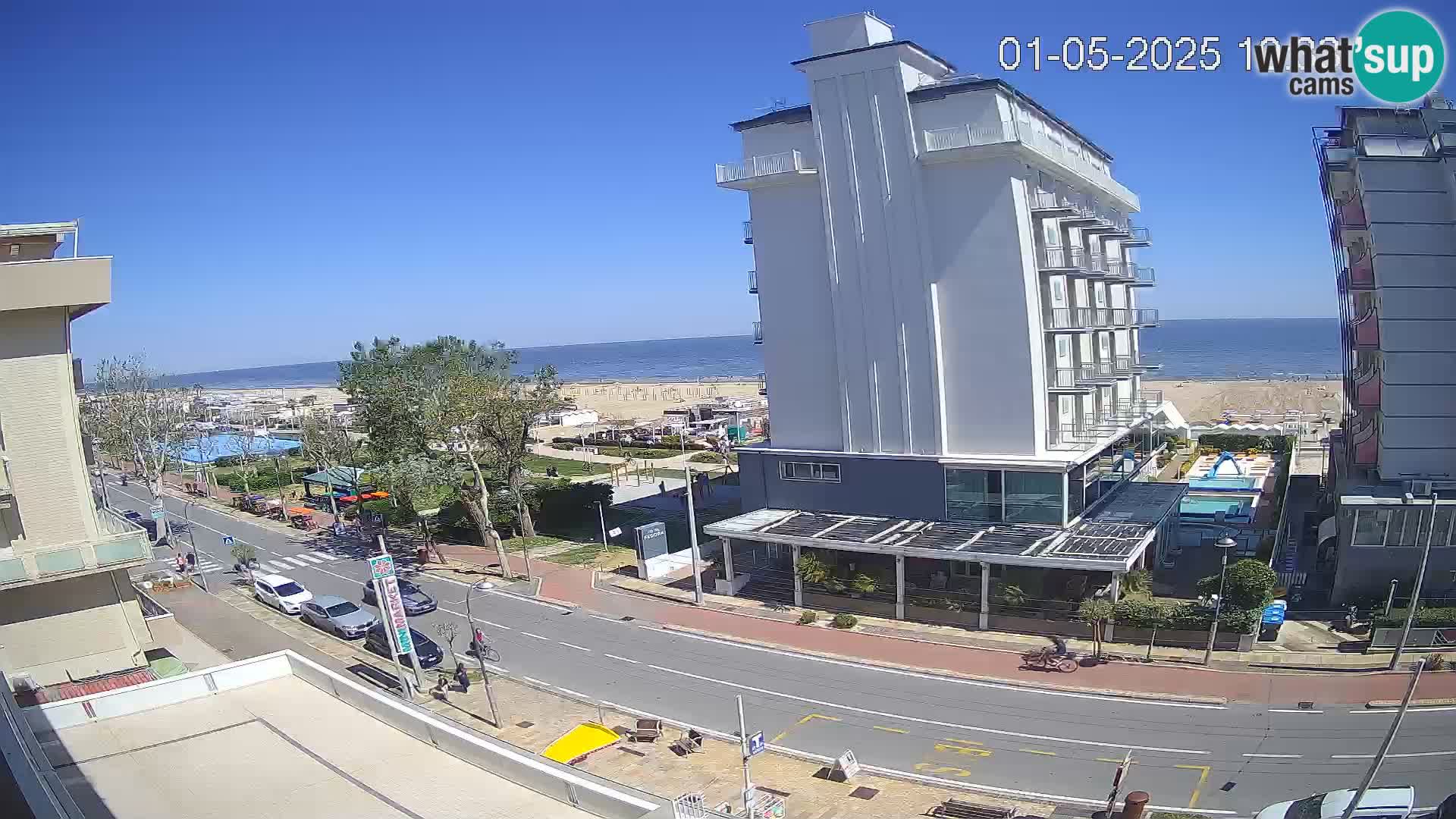 Riccione webcam plage et jardins La Malfa – Bagni Oreste plage 115