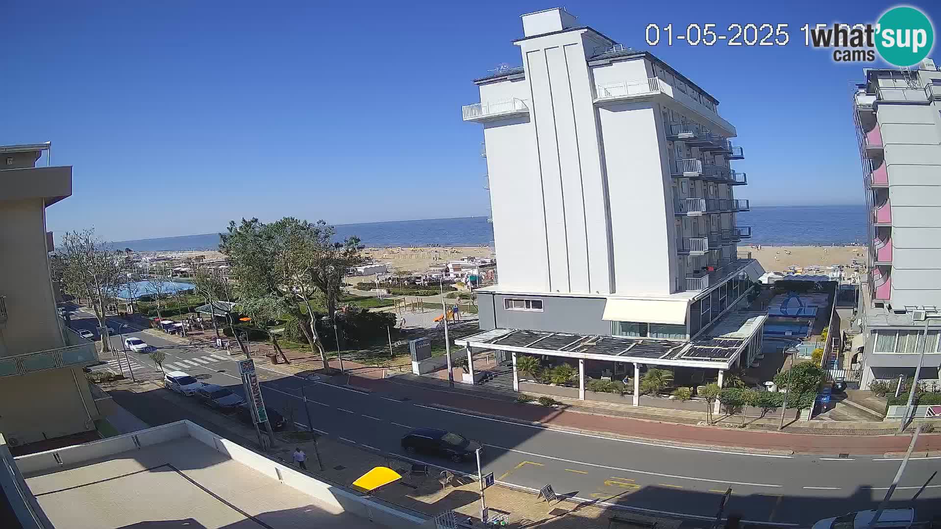 Riccione webcam spiaggia e giardini La Malfa – Bagni Oreste spiaggia 115