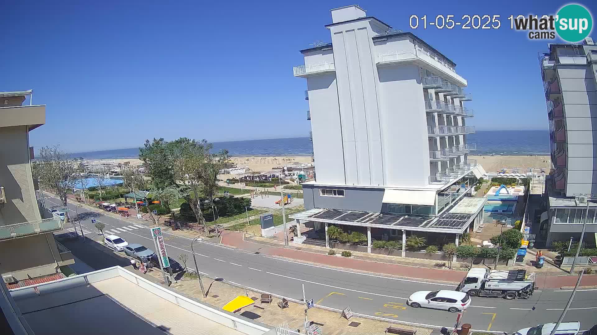 Riccione webcam plage et jardins La Malfa – Bagni Oreste plage 115