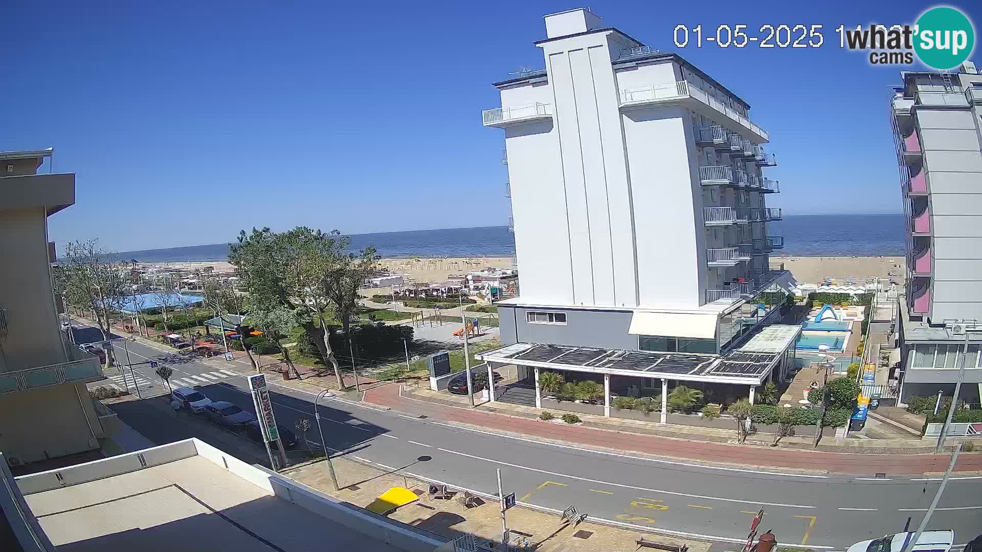 Riccione web kamera plaža i vrtovi La Malfa – plaža Bagni Oreste 115