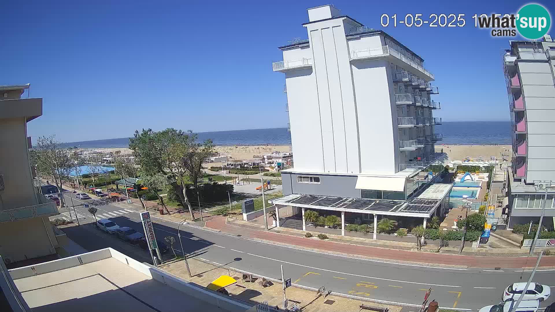 Riccione webcam spiaggia e giardini La Malfa – Bagni Oreste spiaggia 115