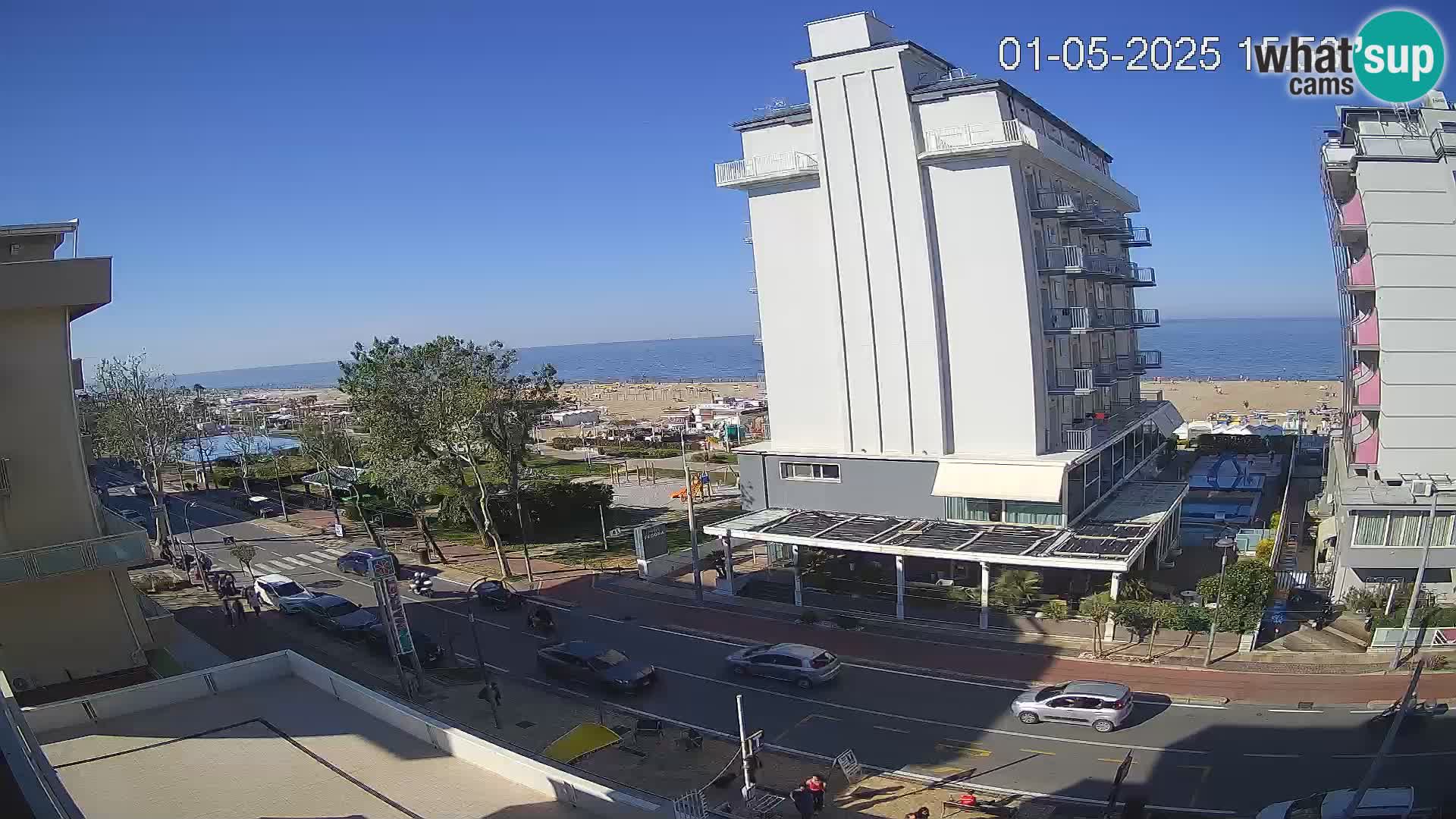 Riccione webcam spiaggia e giardini La Malfa – Bagni Oreste spiaggia 115