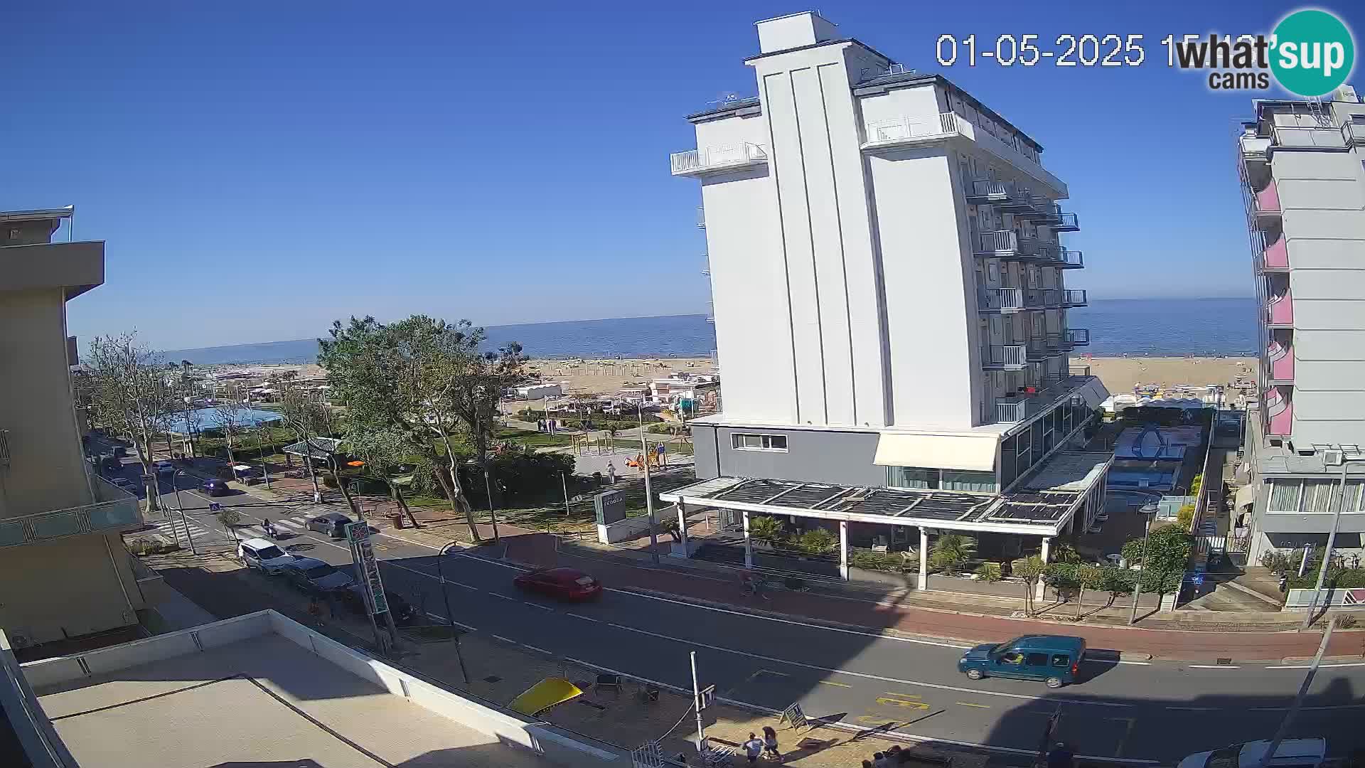 Riccione webcam plage et jardins La Malfa – Bagni Oreste plage 115