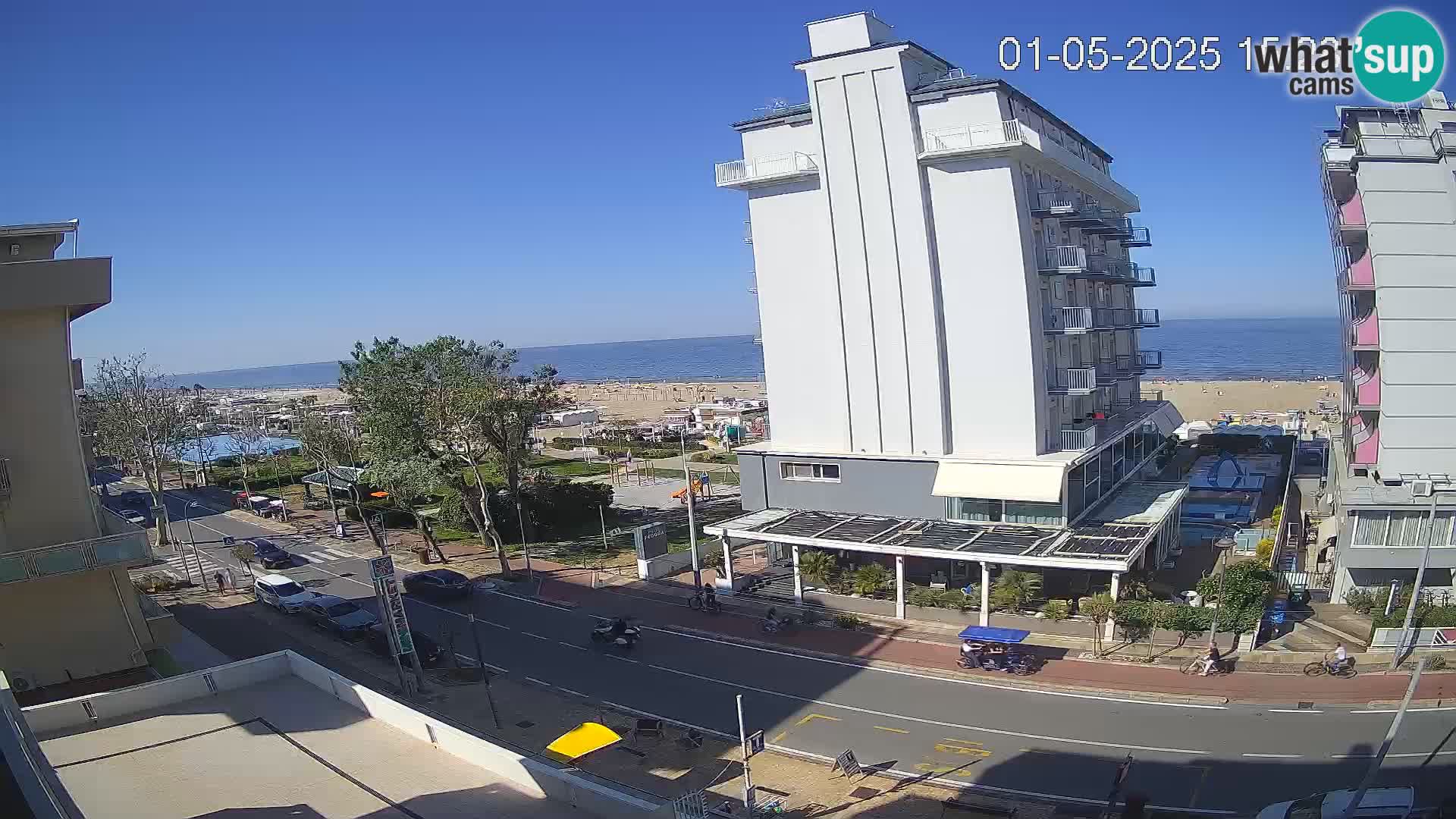 Riccione webcam playa y jardines La Malfa – Playa Bagni Oreste 115