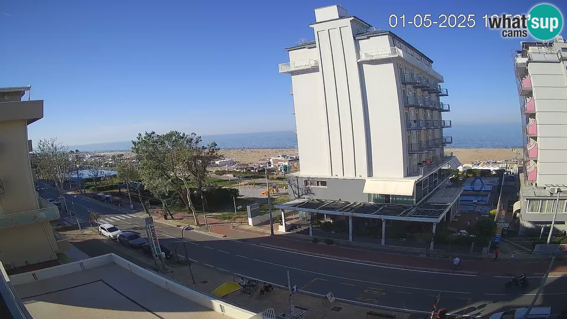 Riccione webcam spiaggia e giardini La Malfa – Bagni Oreste spiaggia 115
