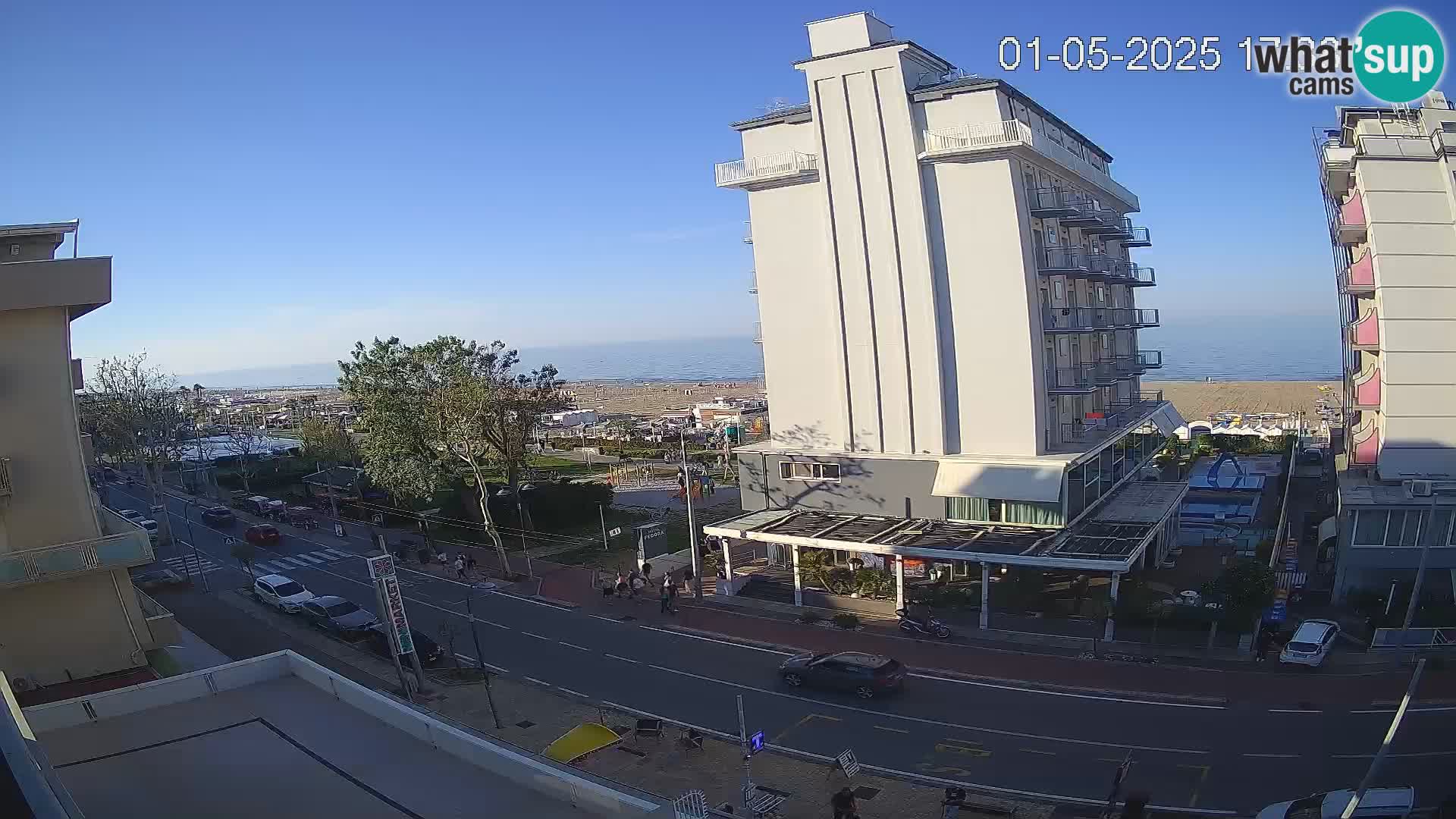 Riccione webcam plage et jardins La Malfa – Bagni Oreste plage 115