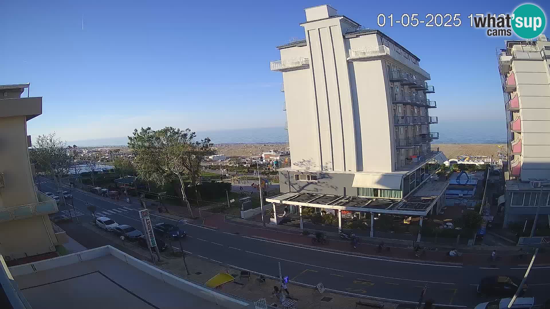 Riccione webcam playa y jardines La Malfa – Playa Bagni Oreste 115