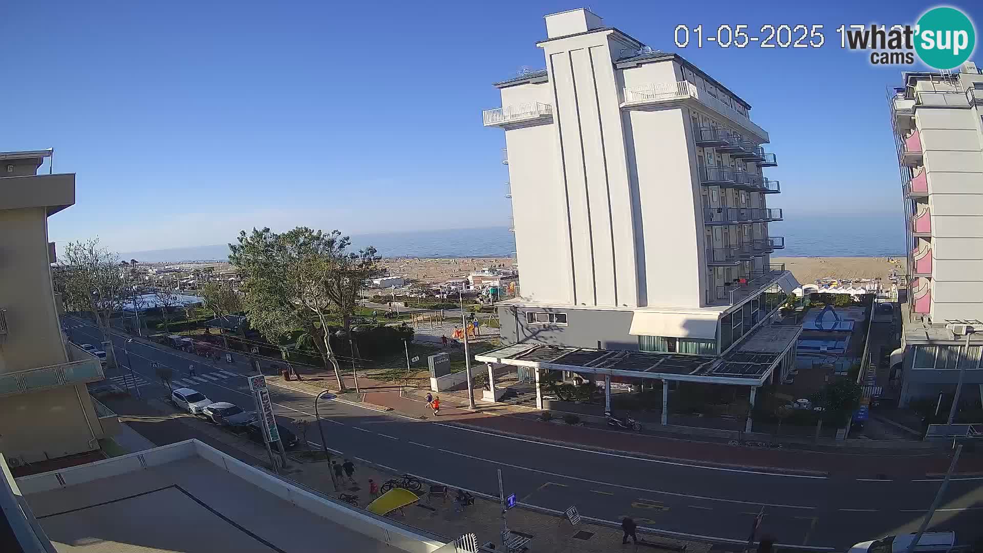Riccione web kamera plaža i vrtovi La Malfa – plaža Bagni Oreste 115