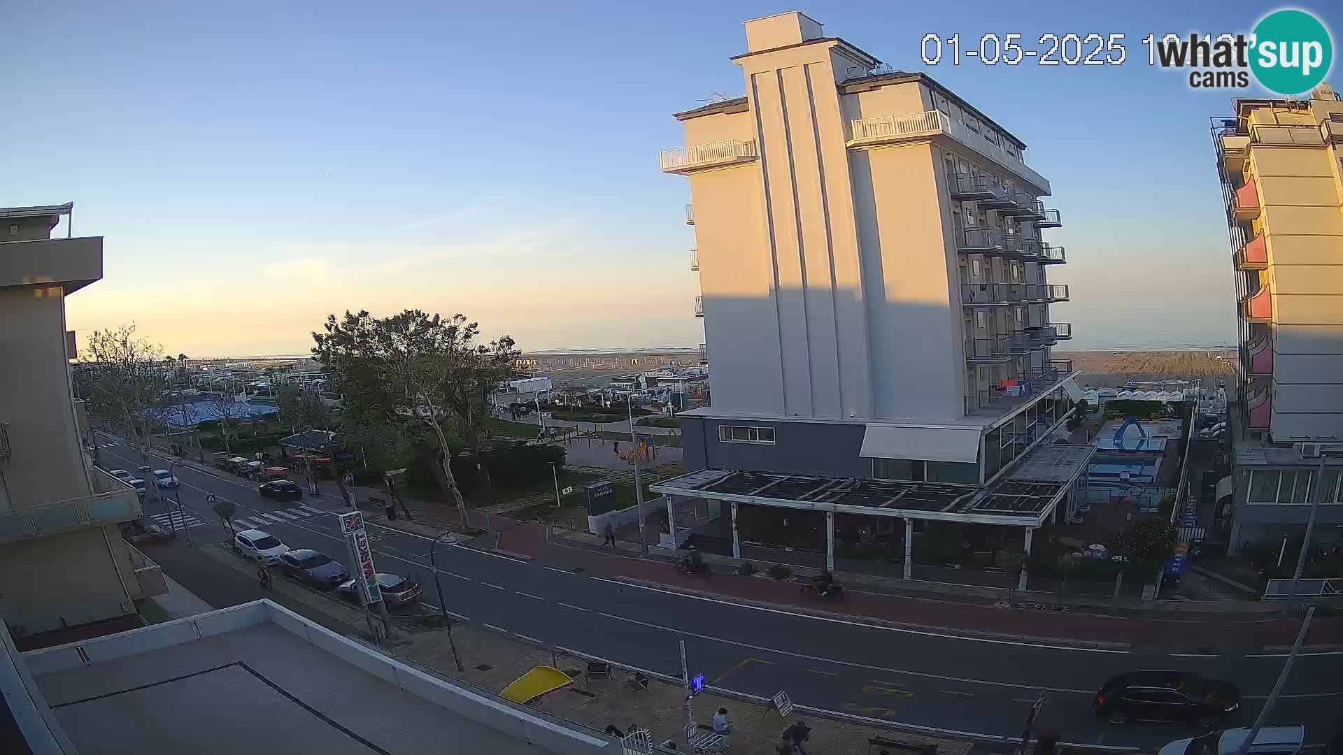 Riccione web kamera plaža i vrtovi La Malfa – plaža Bagni Oreste 115