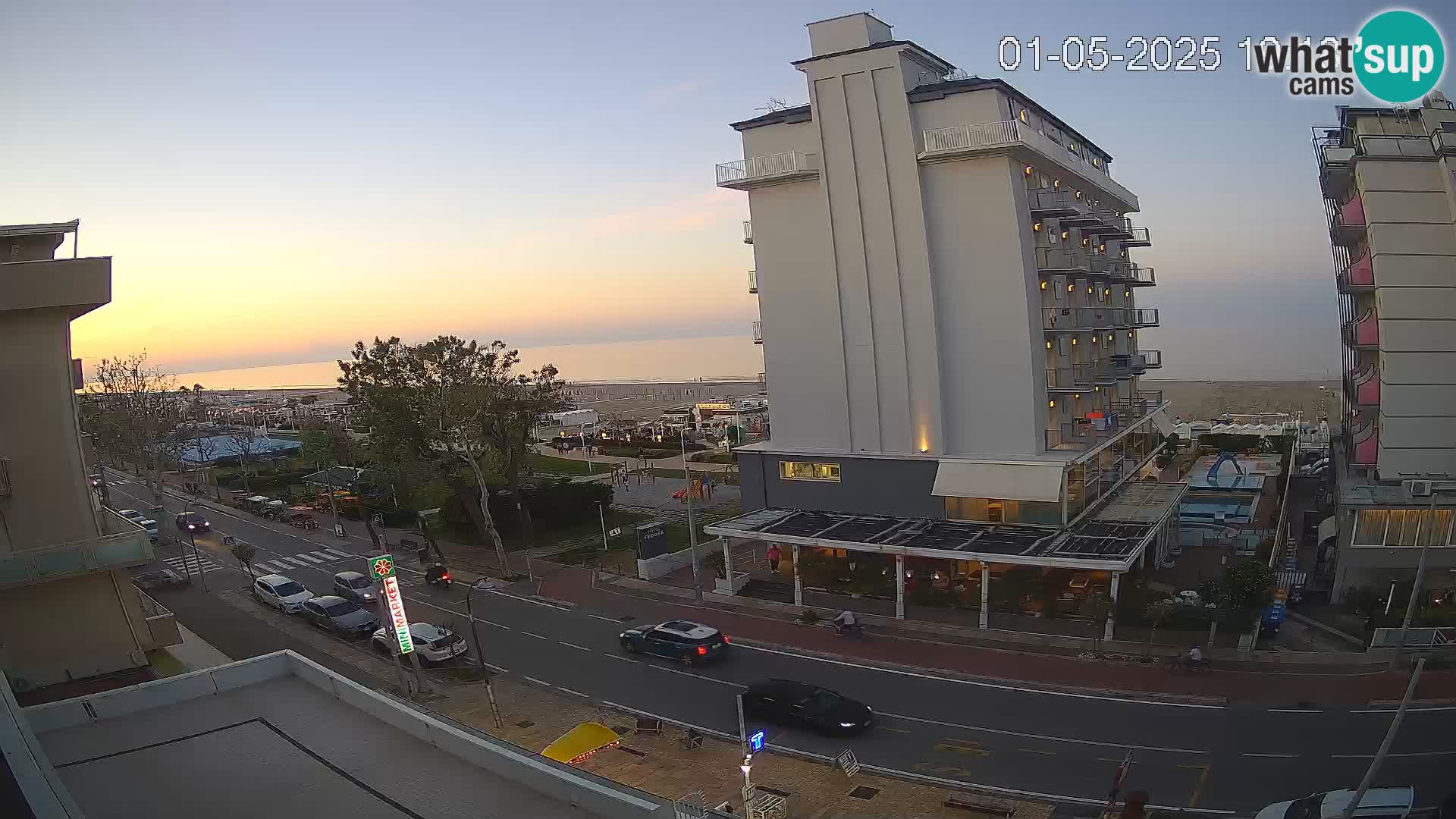 Riccione webcam playa y jardines La Malfa – Playa Bagni Oreste 115