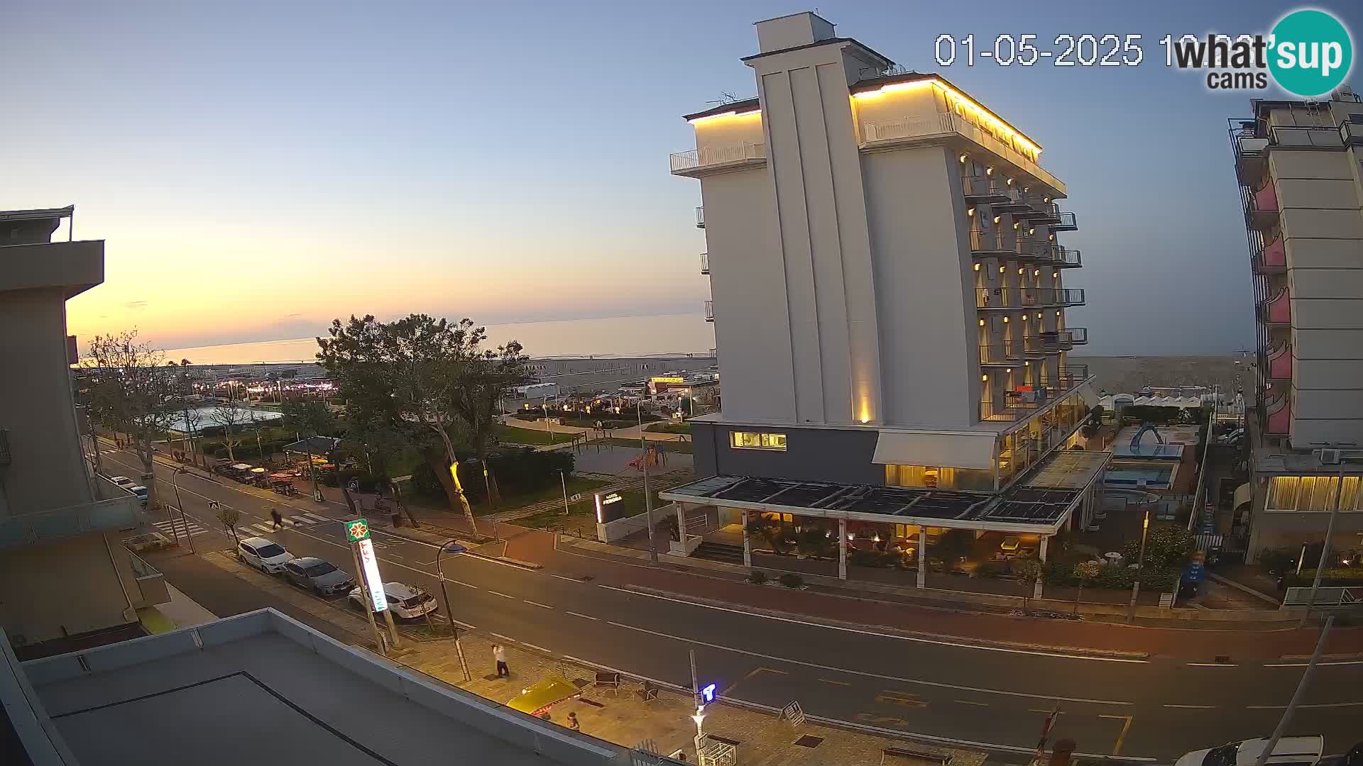 Riccione web kamera plaža i vrtovi La Malfa – plaža Bagni Oreste 115