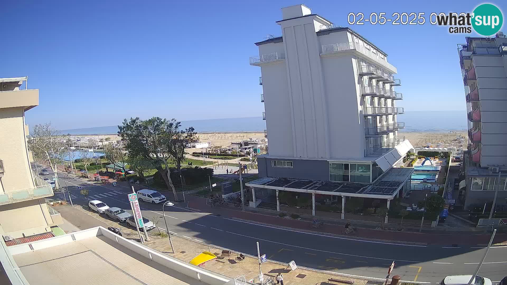 Riccione webcam plage et jardins La Malfa – Bagni Oreste plage 115