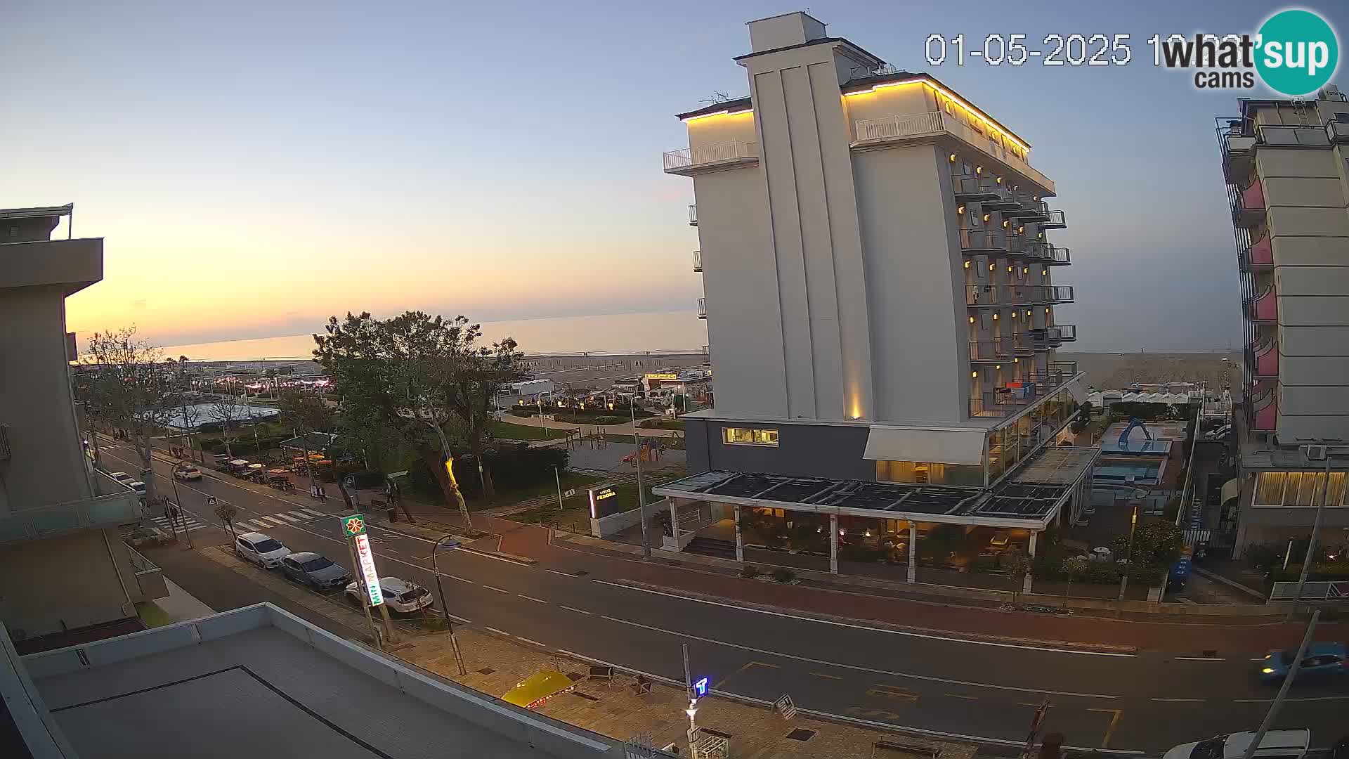 Riccione webcam playa y jardines La Malfa – Playa Bagni Oreste 115
