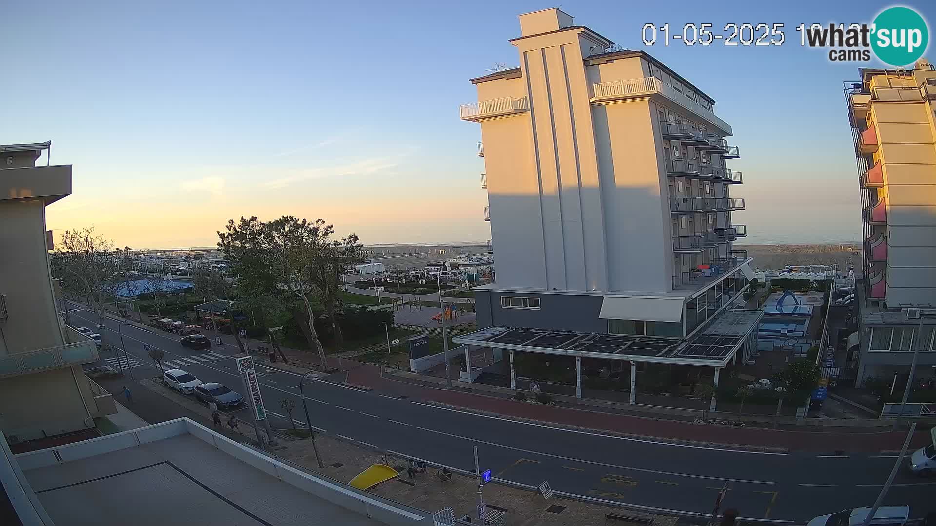 Riccione webcam playa y jardines La Malfa – Playa Bagni Oreste 115