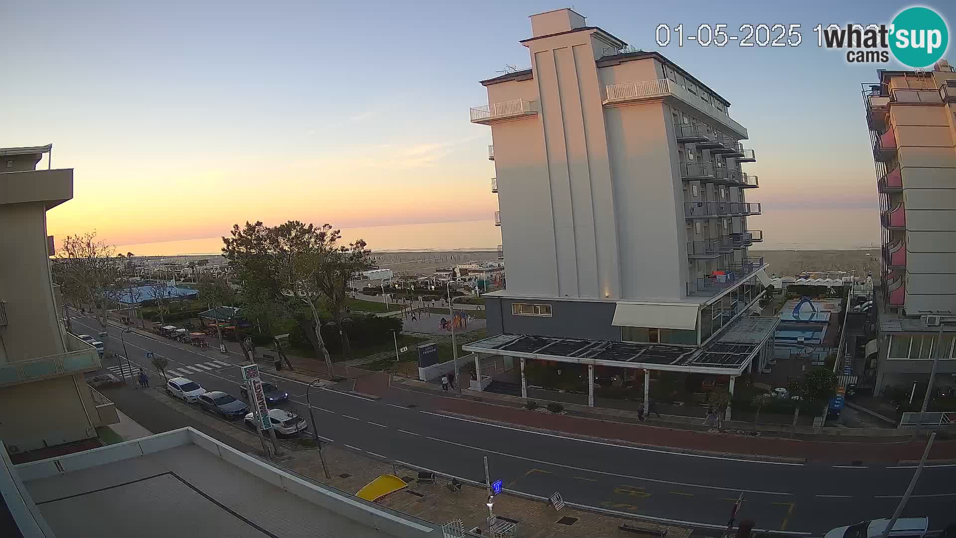 Riccione webcam playa y jardines La Malfa – Playa Bagni Oreste 115