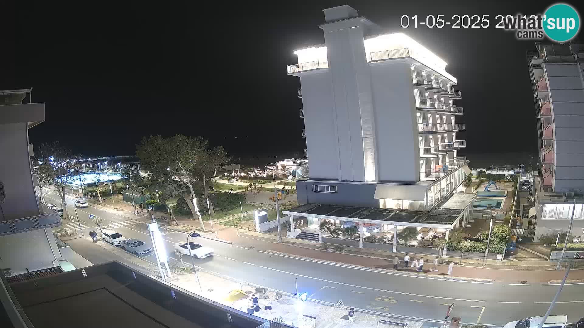 Riccione web kamera plaža i vrtovi La Malfa – plaža Bagni Oreste 115