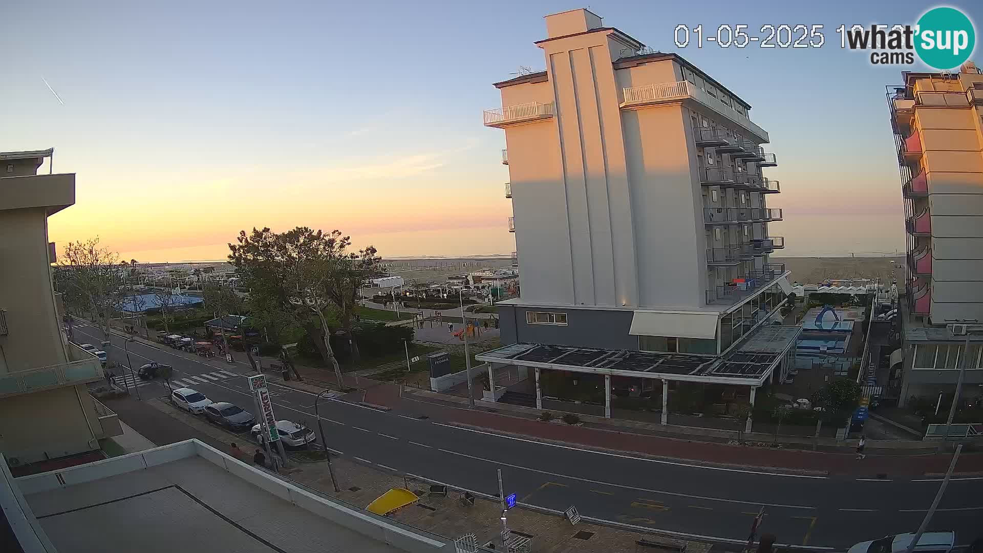 Riccione webcam playa y jardines La Malfa – Playa Bagni Oreste 115