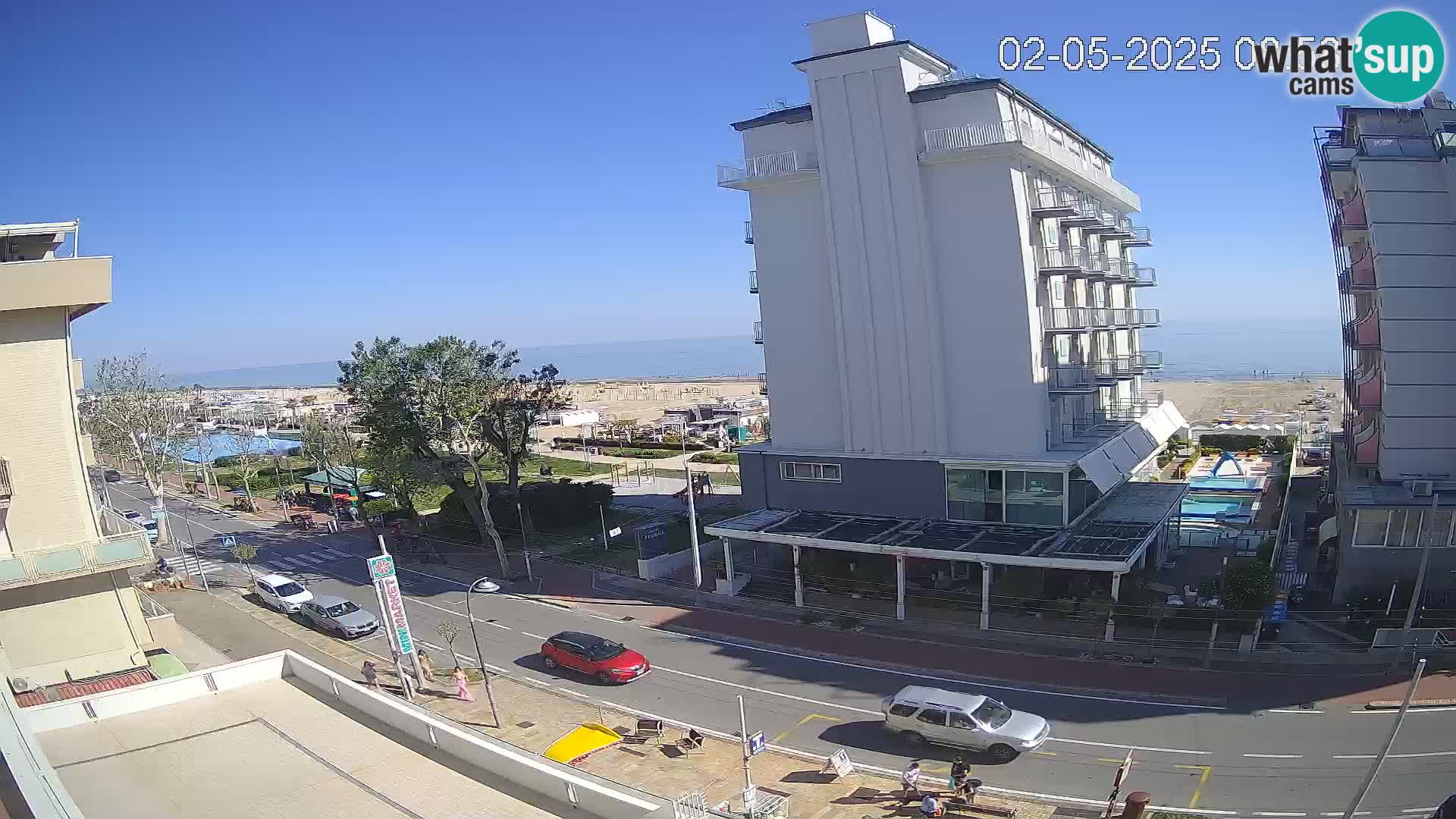 Riccione web kamera plaža i vrtovi La Malfa – plaža Bagni Oreste 115