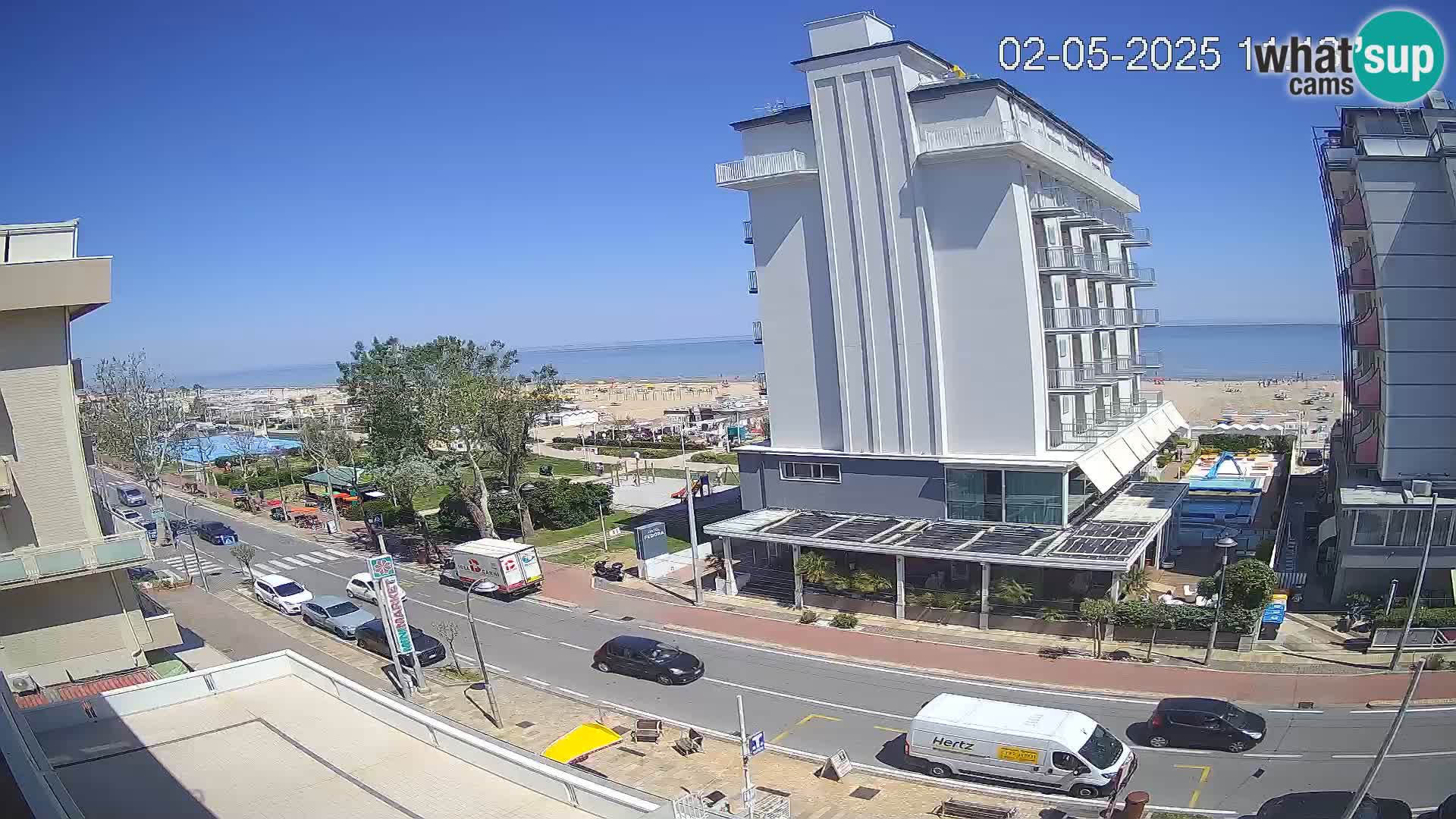Riccione webcam spiaggia e giardini La Malfa – Bagni Oreste spiaggia 115