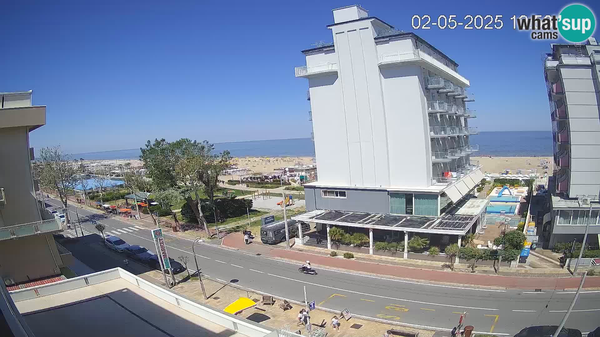 Riccione webcam plage et jardins La Malfa – Bagni Oreste plage 115