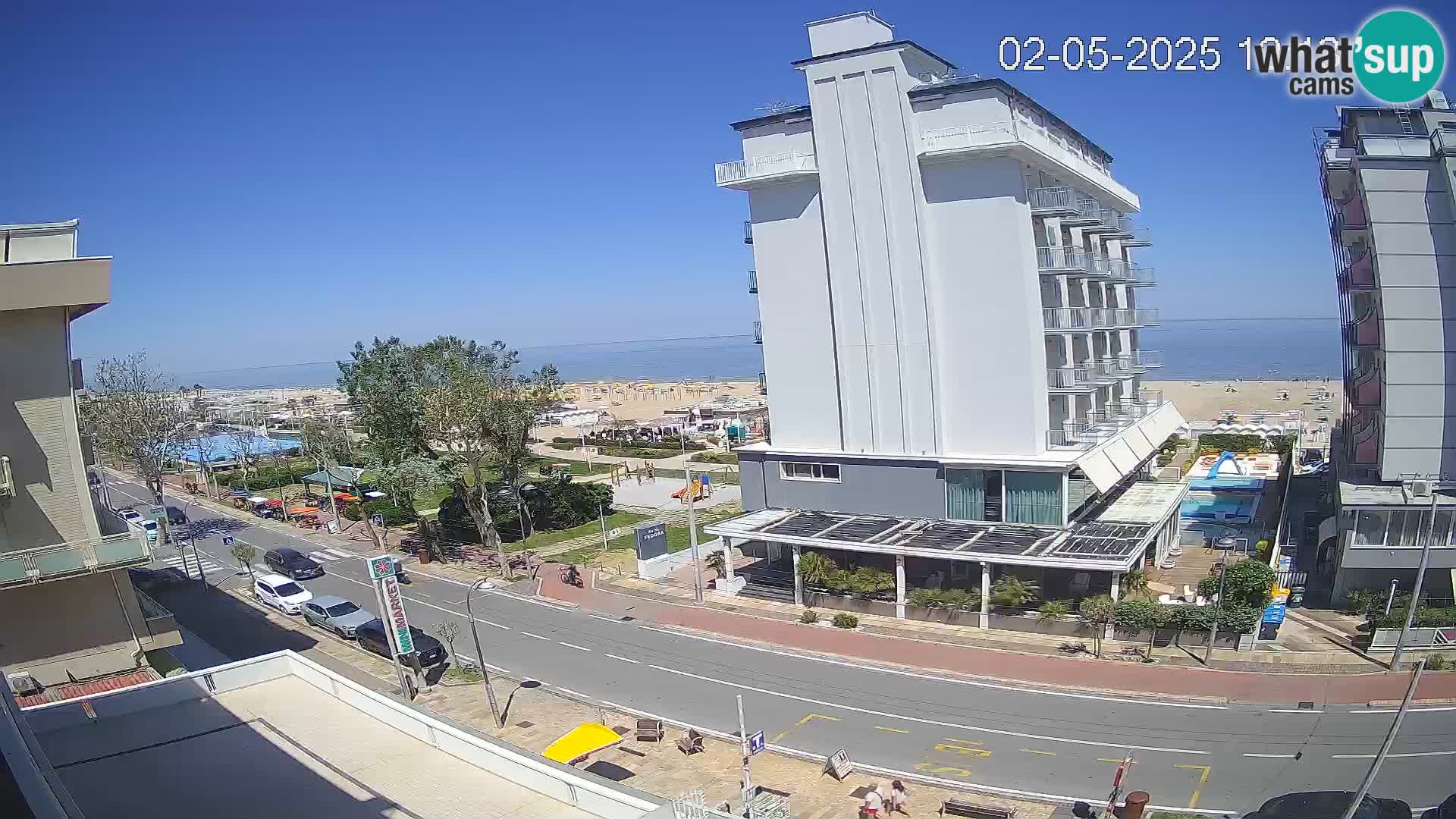 Riccione web kamera plaža i vrtovi La Malfa – plaža Bagni Oreste 115