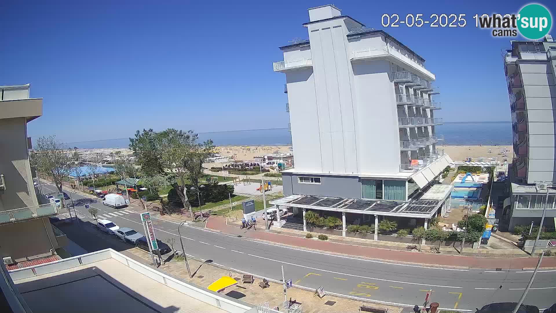 Riccione webcam spiaggia e giardini La Malfa – Bagni Oreste spiaggia 115