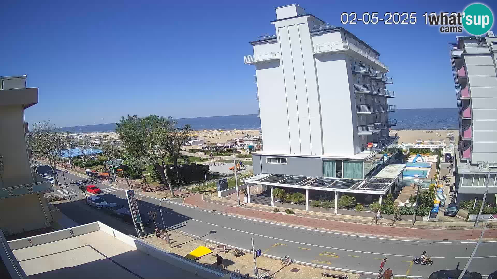 Riccione webcam playa y jardines La Malfa – Playa Bagni Oreste 115