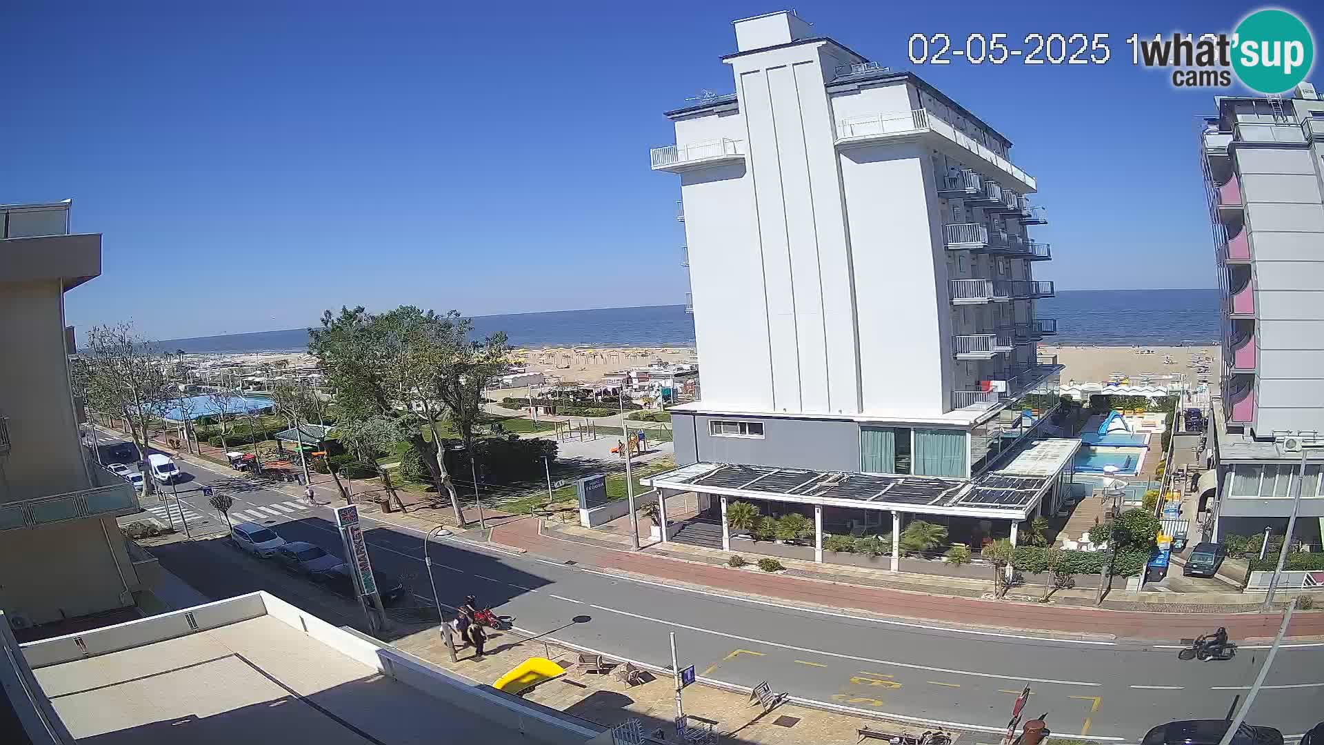 Riccione webcam playa y jardines La Malfa – Playa Bagni Oreste 115