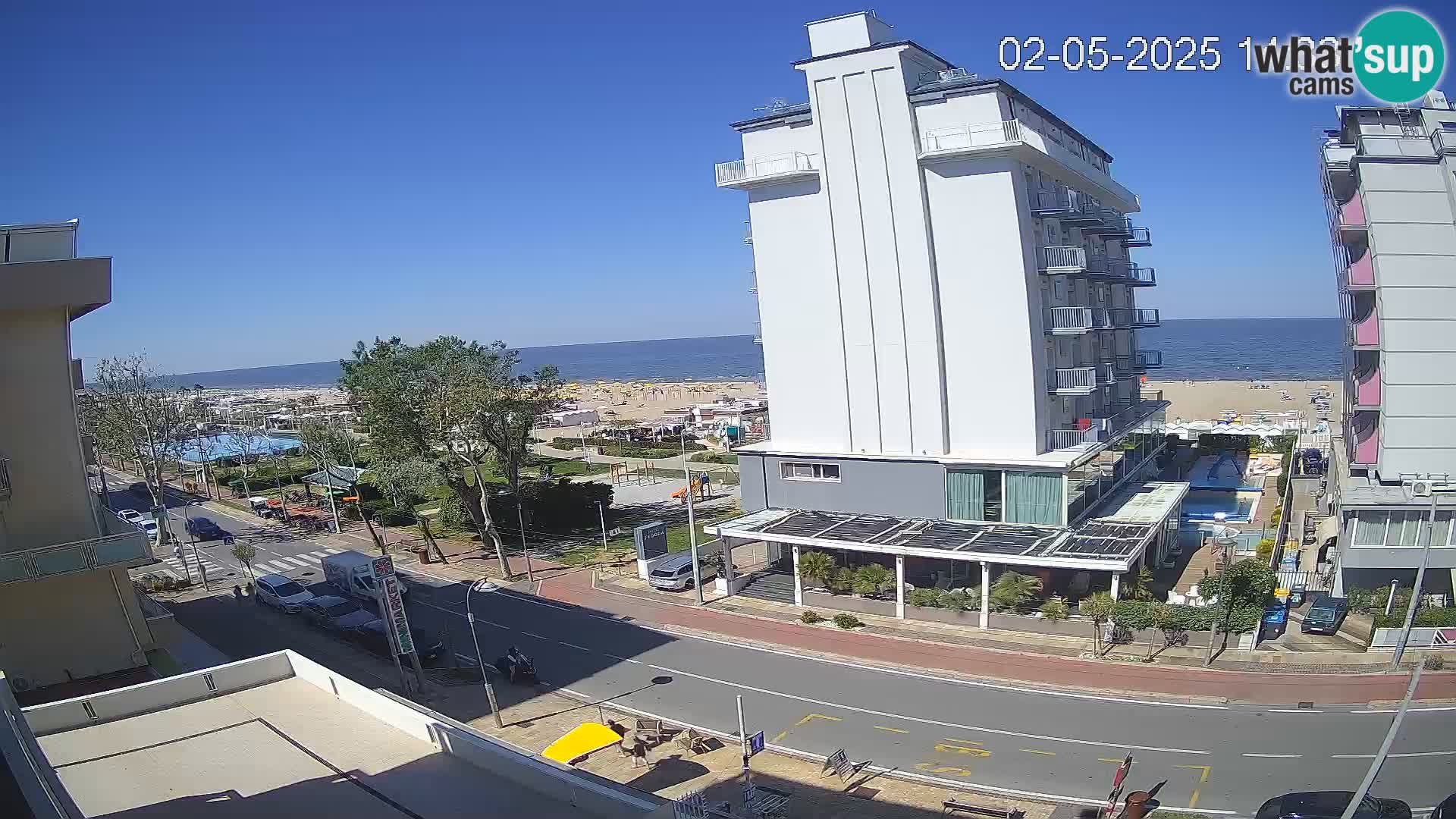 Riccione webcam playa y jardines La Malfa – Playa Bagni Oreste 115