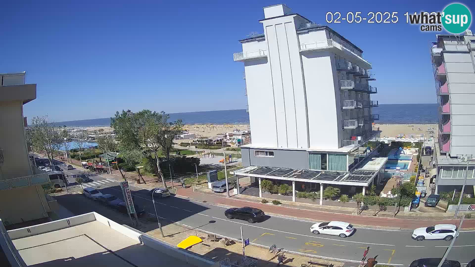 Riccione webcam playa y jardines La Malfa – Playa Bagni Oreste 115