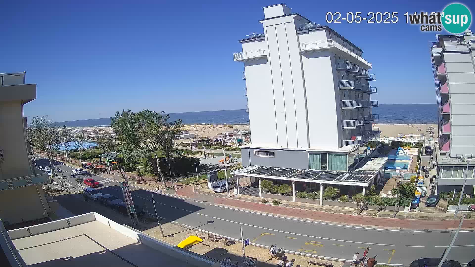 Riccione webcam plage et jardins La Malfa – Bagni Oreste plage 115