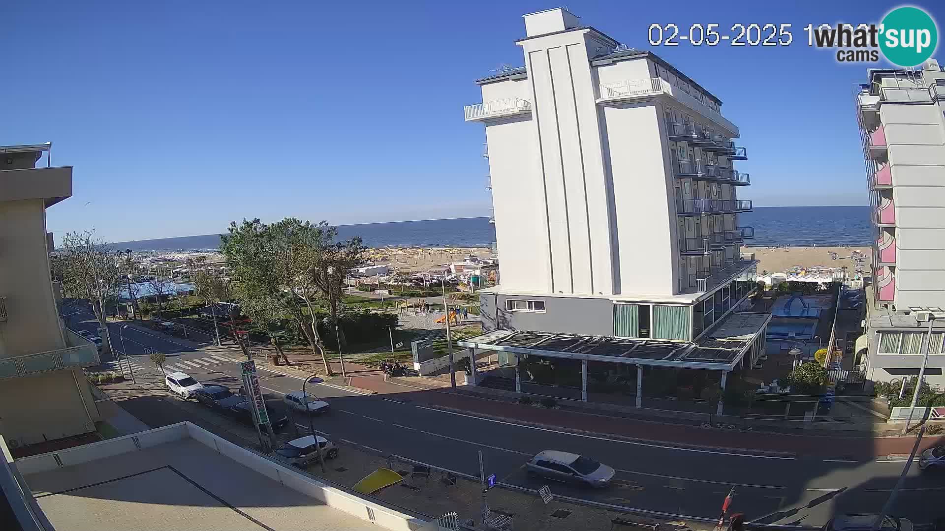 Plaža s spletno kamero Riccione in vrtovi La Malfa – plaža Bagni Oreste 115