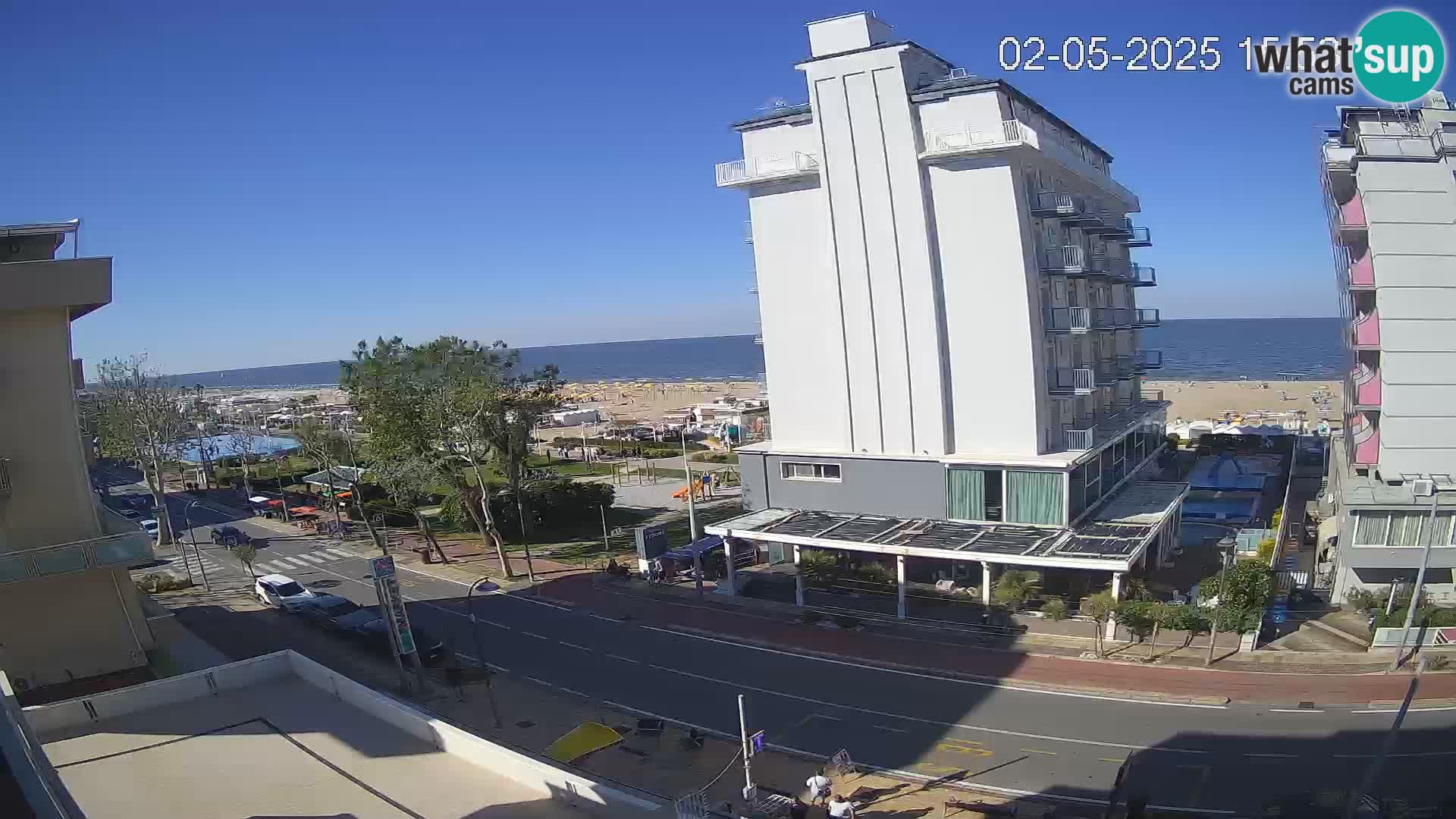 Riccione web kamera plaža i vrtovi La Malfa – plaža Bagni Oreste 115