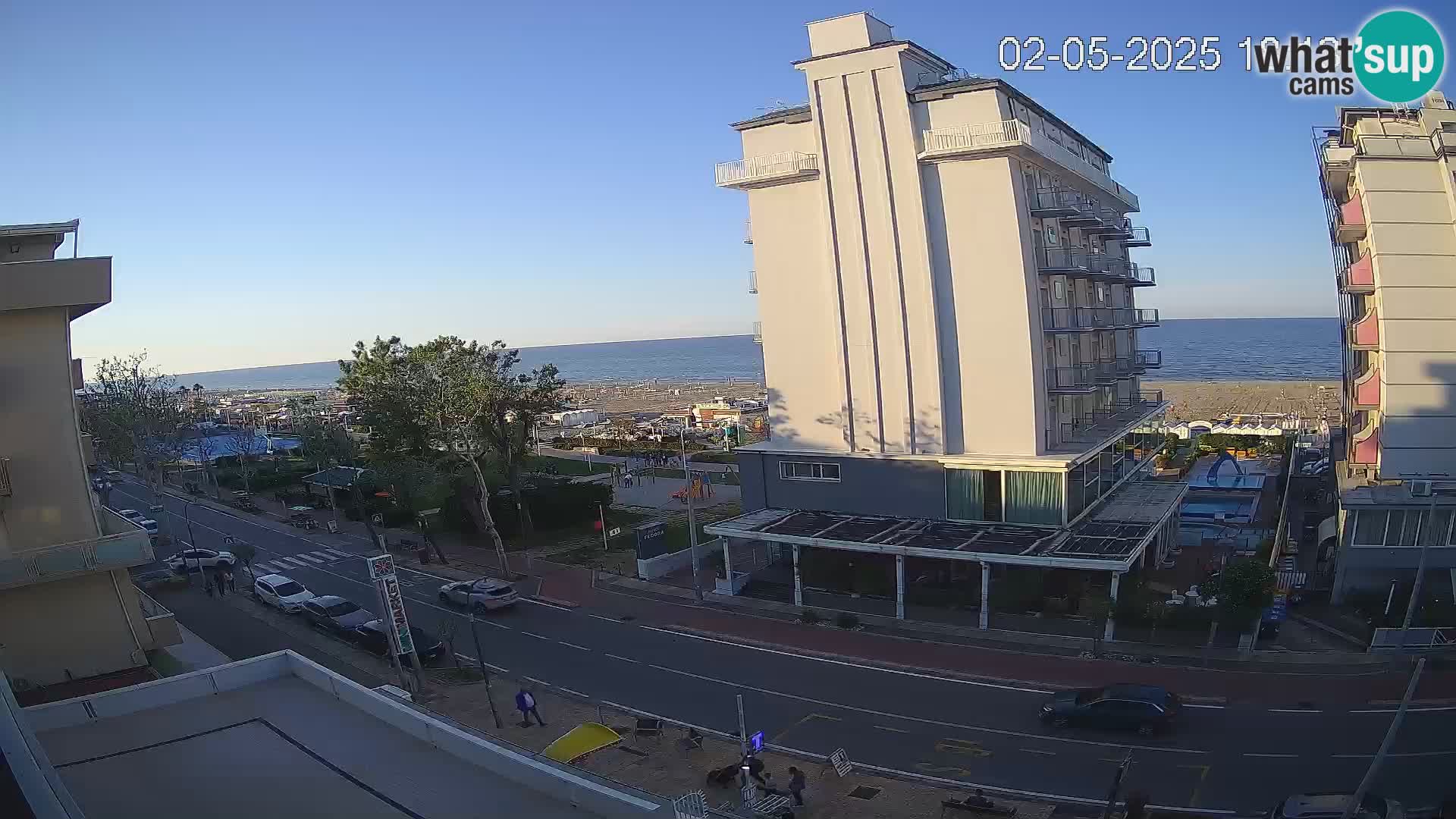 Riccione webcam plage et jardins La Malfa – Bagni Oreste plage 115