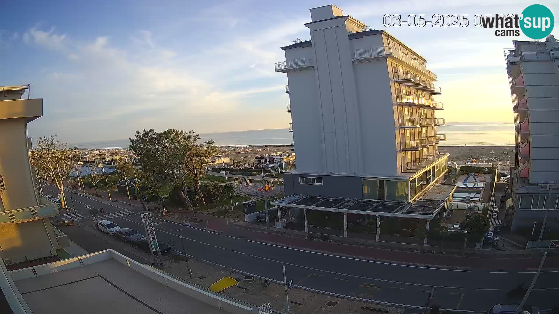 Riccione webcam plage et jardins La Malfa – Bagni Oreste plage 115